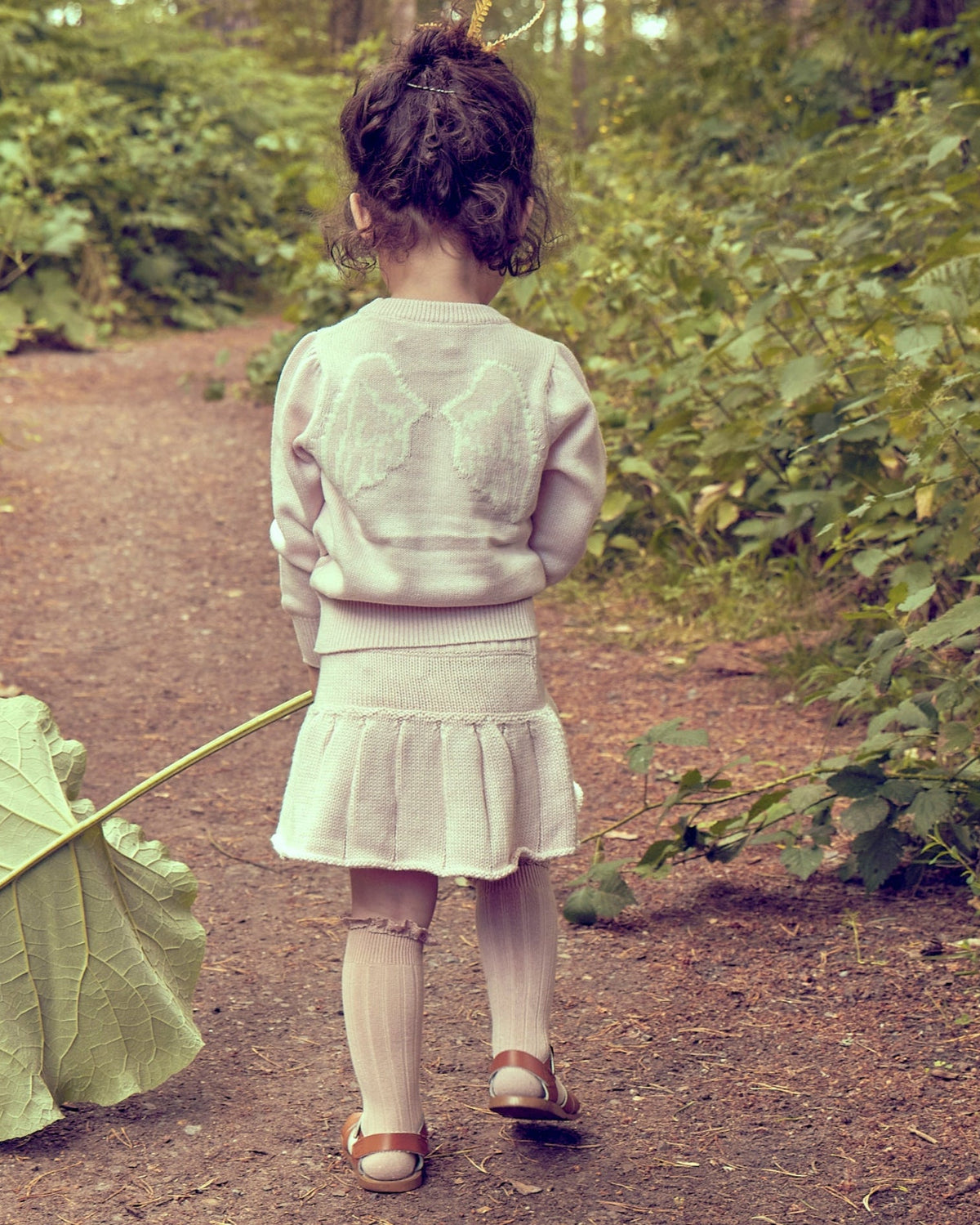 Baby in the blush Angel Jumper from MIKA & MILO, gentle organic cotton and cashmere knit