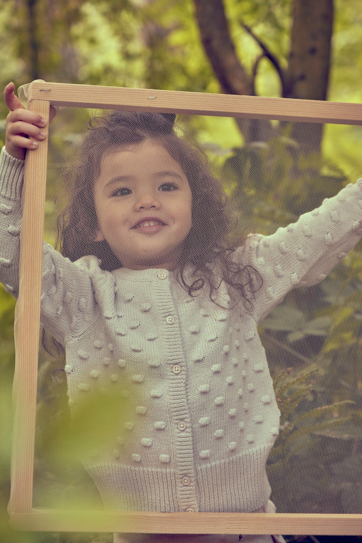 Cardigan pop-corn pour bébé | Craie