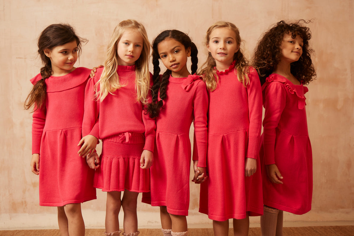 Bow Tie Dress | Raspberry