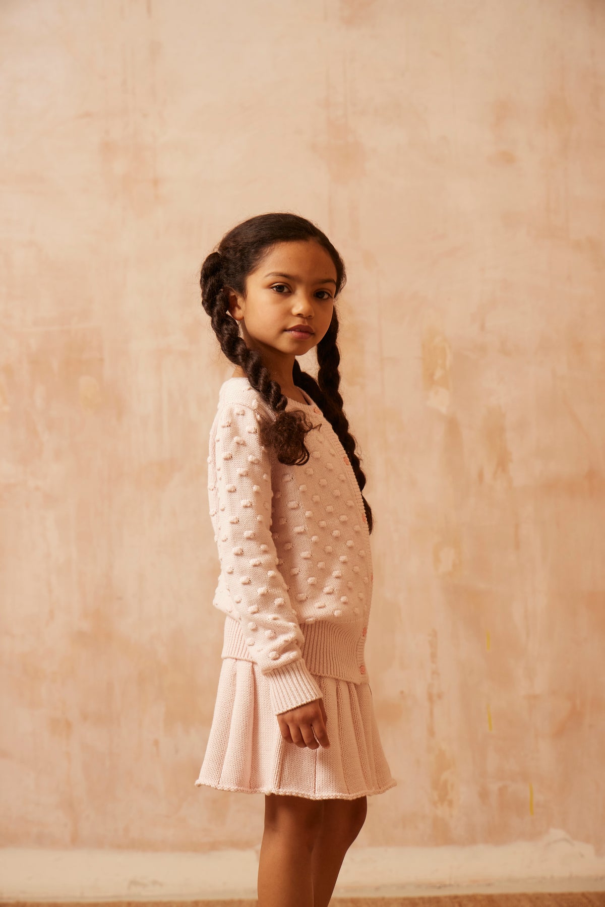 Popcorn Knit Jumper | Blush