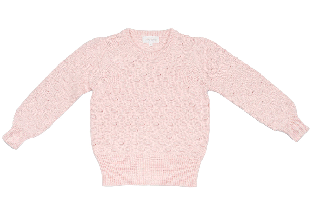Popcorn Knit Jumper | Blush