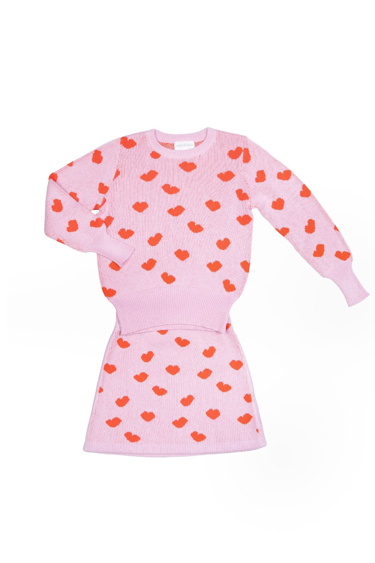 Kisses Jumper & Skirt Set | Bubble Gum