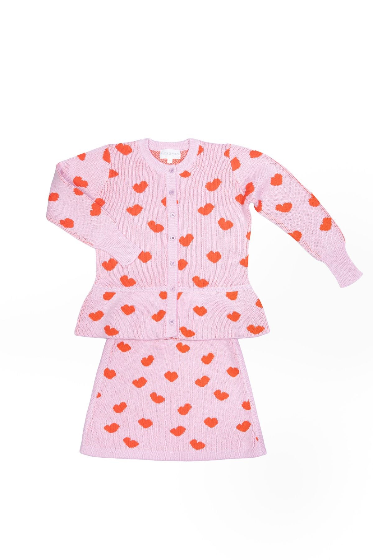 Kisses Ruffled Jacket & Skirt Set | Bubble Gum