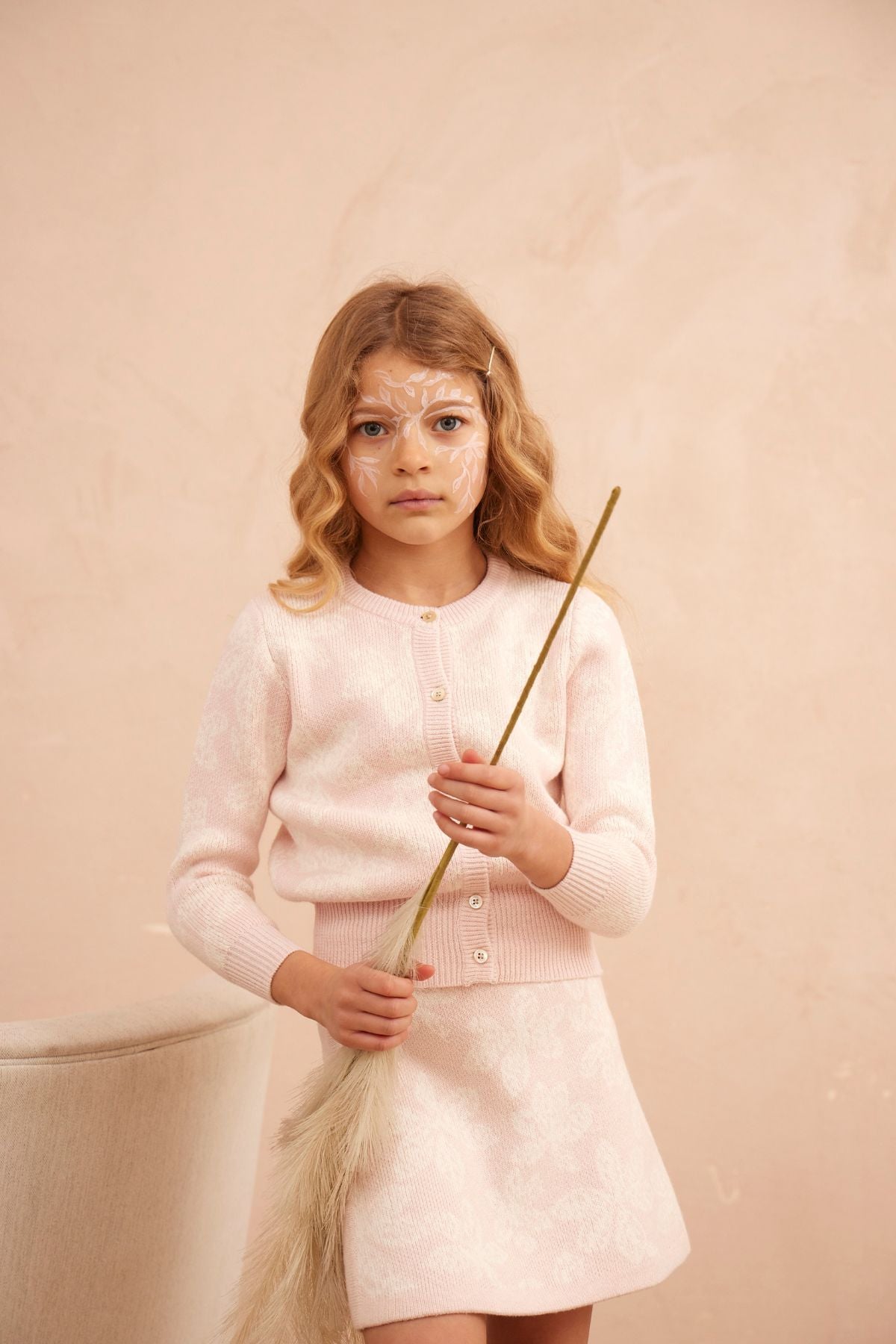 Chestnut Leaves Cardigan | Blush