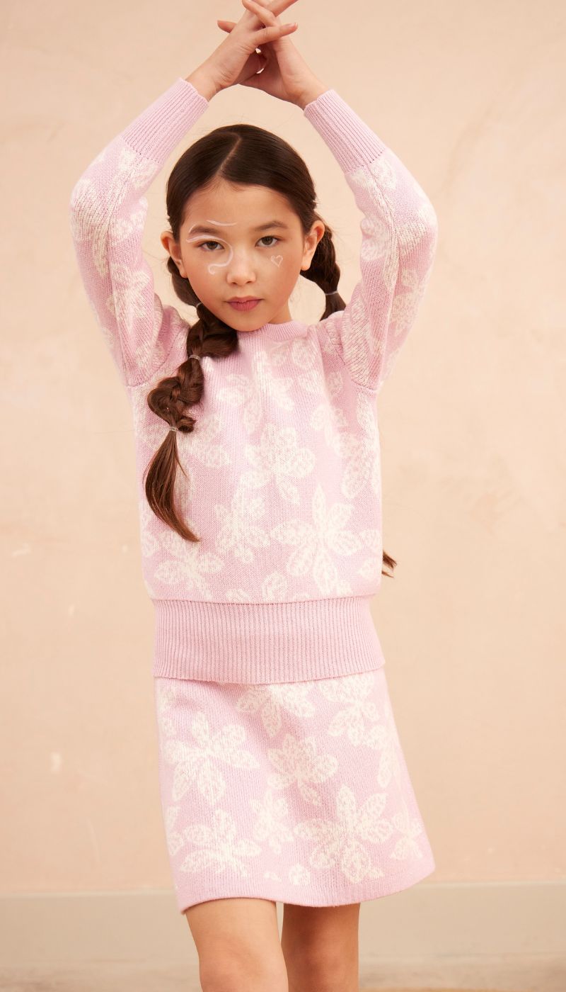 Chestnut Leaves Jumper | Bubble Gum