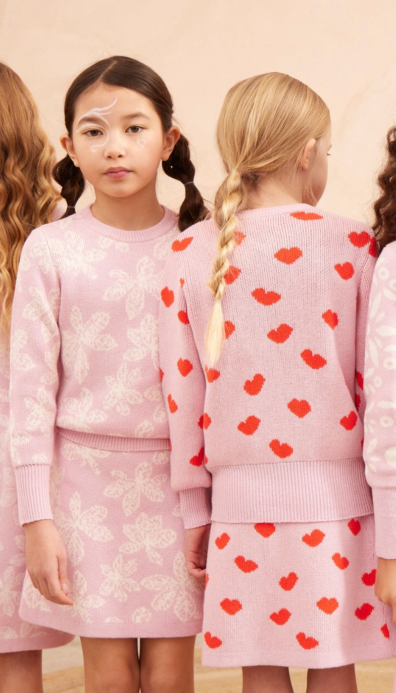 Kisses Pencil Skirt | Bubble Gum