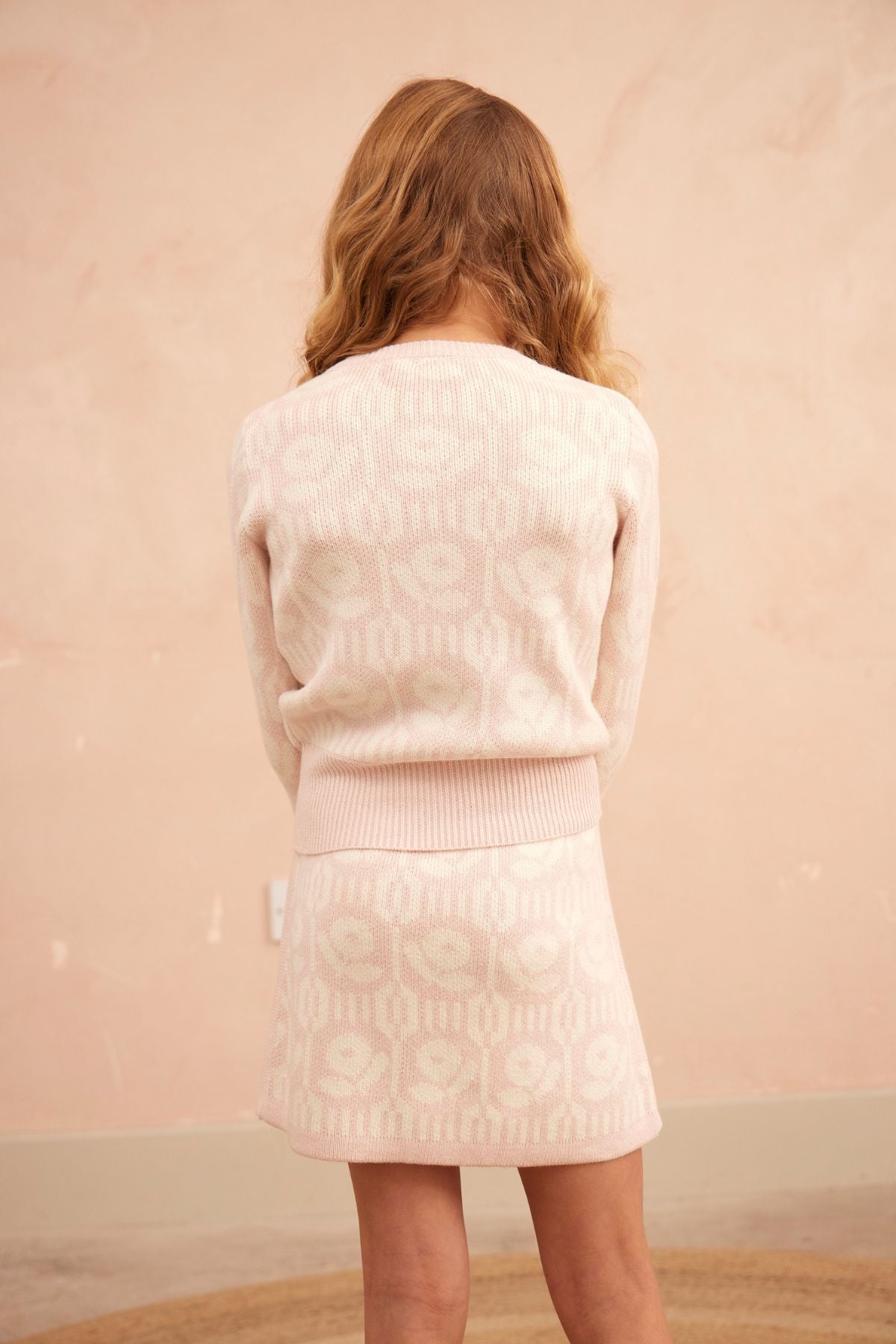 Flower Power Pencil Skirt | Blush