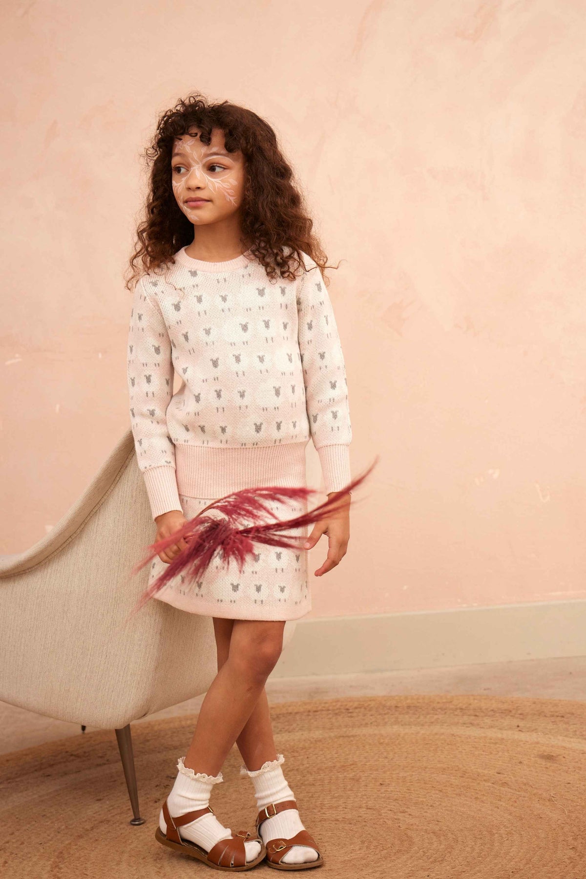 Little Bo Peep Pencil Skirt | Blush