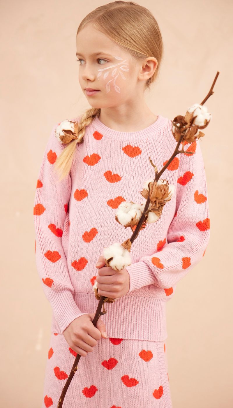 Kisses Pencil Skirt | Bubble Gum