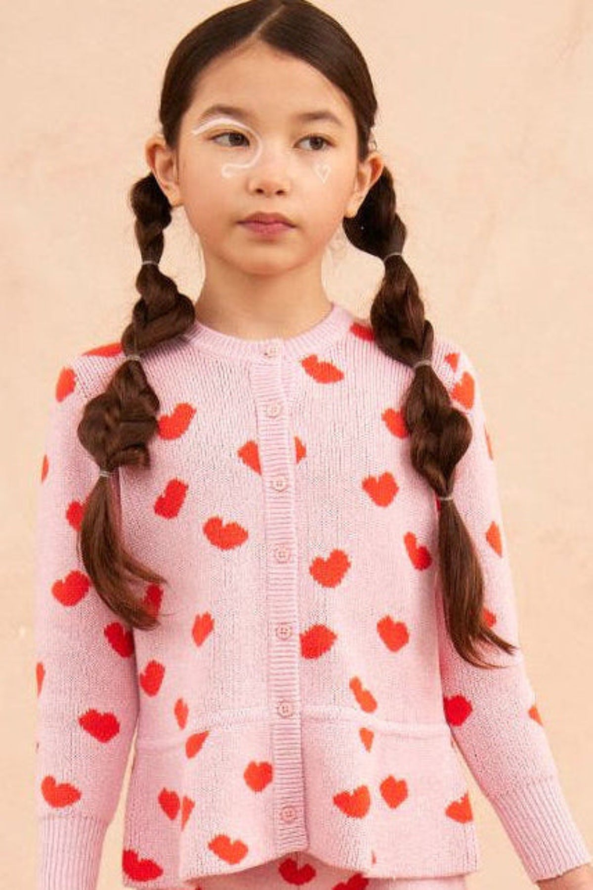 Love Hearts Ruffled Jacket | Bubble Gum