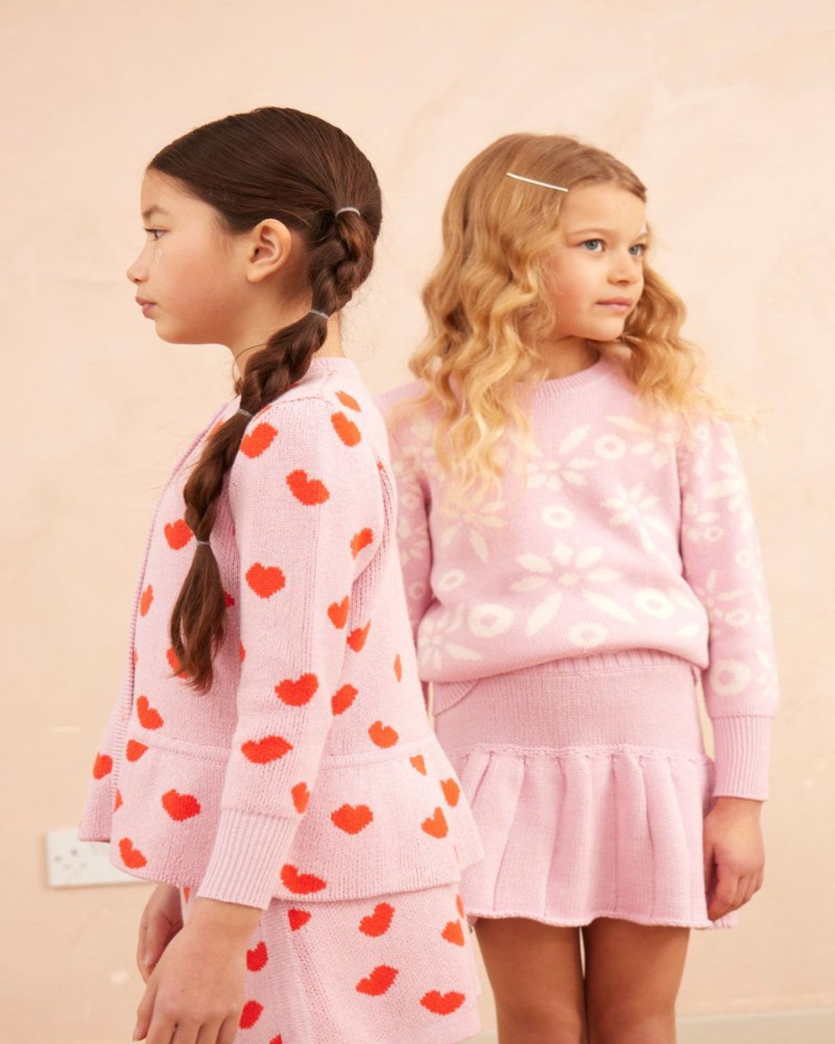 Love Hearts Ruffled Jacket | Bubble Gum