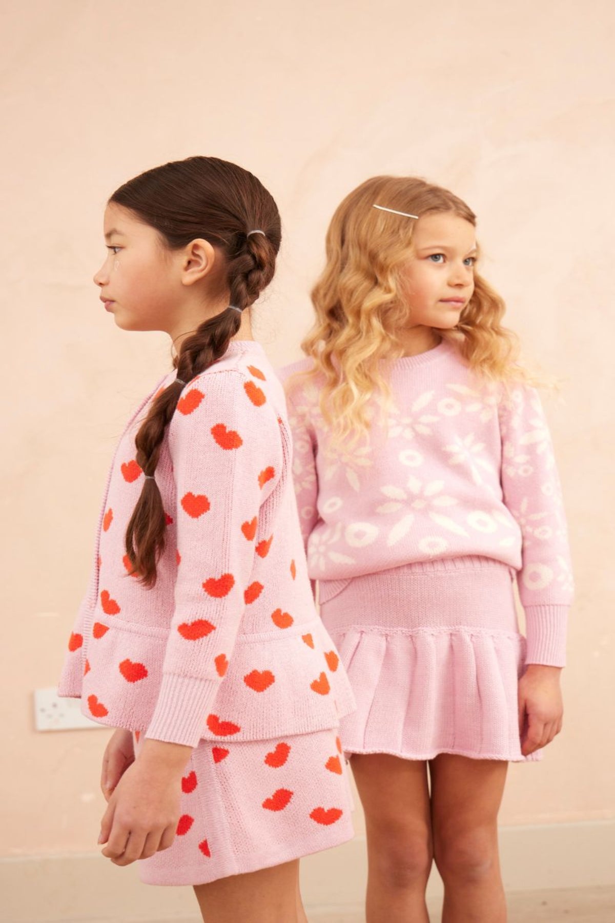 Love Hearts Ruffled Jacket | Bubble Gum
