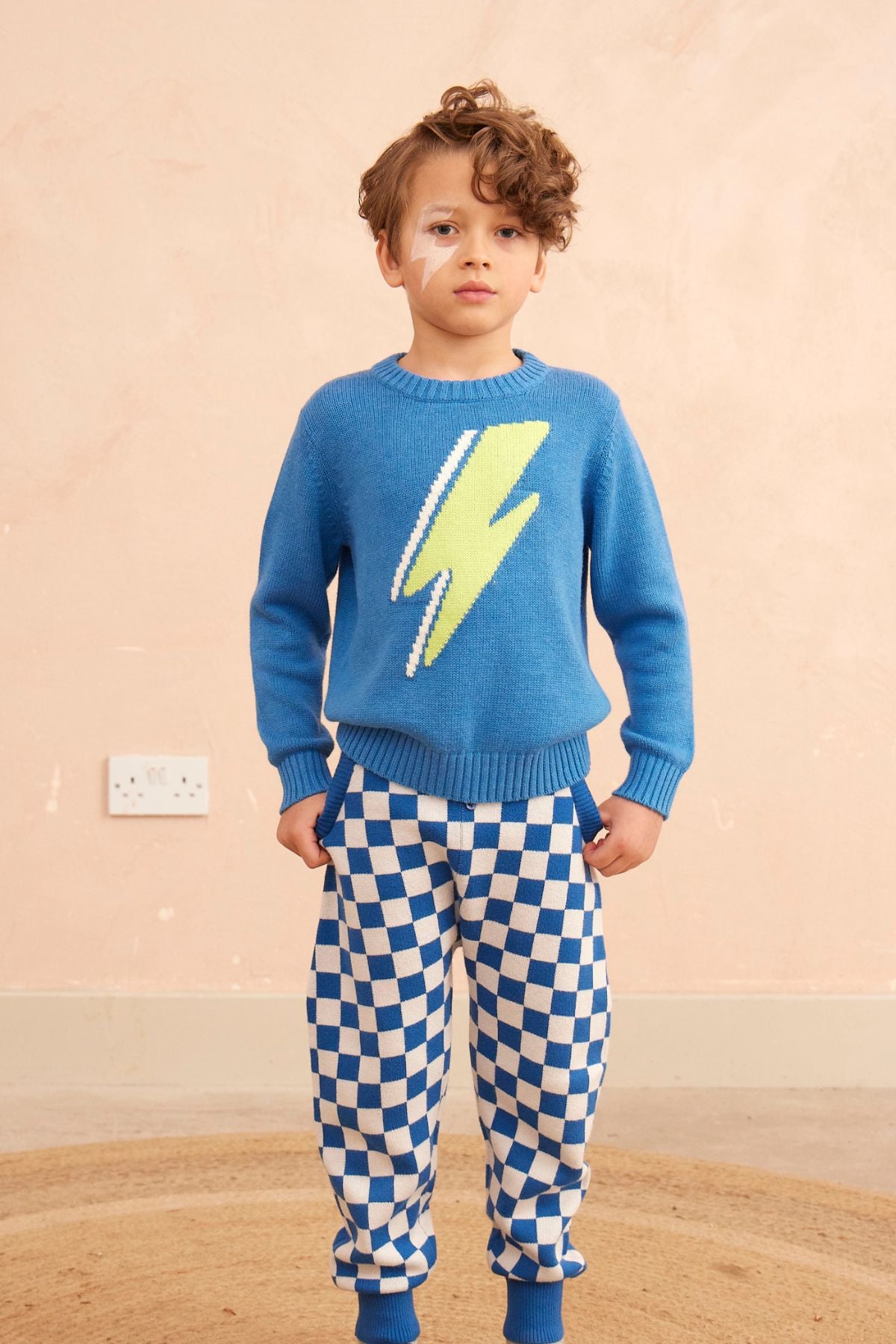 Lightning Bolt Jumper | Hussar Blue
