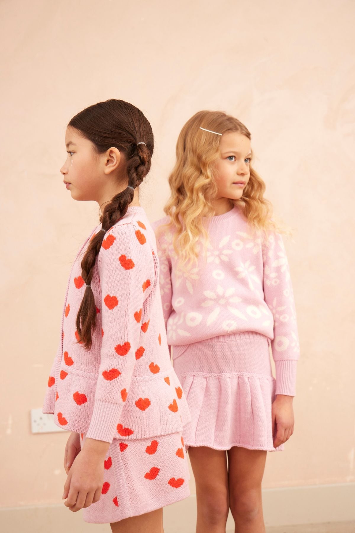 Snowflake Blossom Jumper in organic cotton & cashmere – front pan view