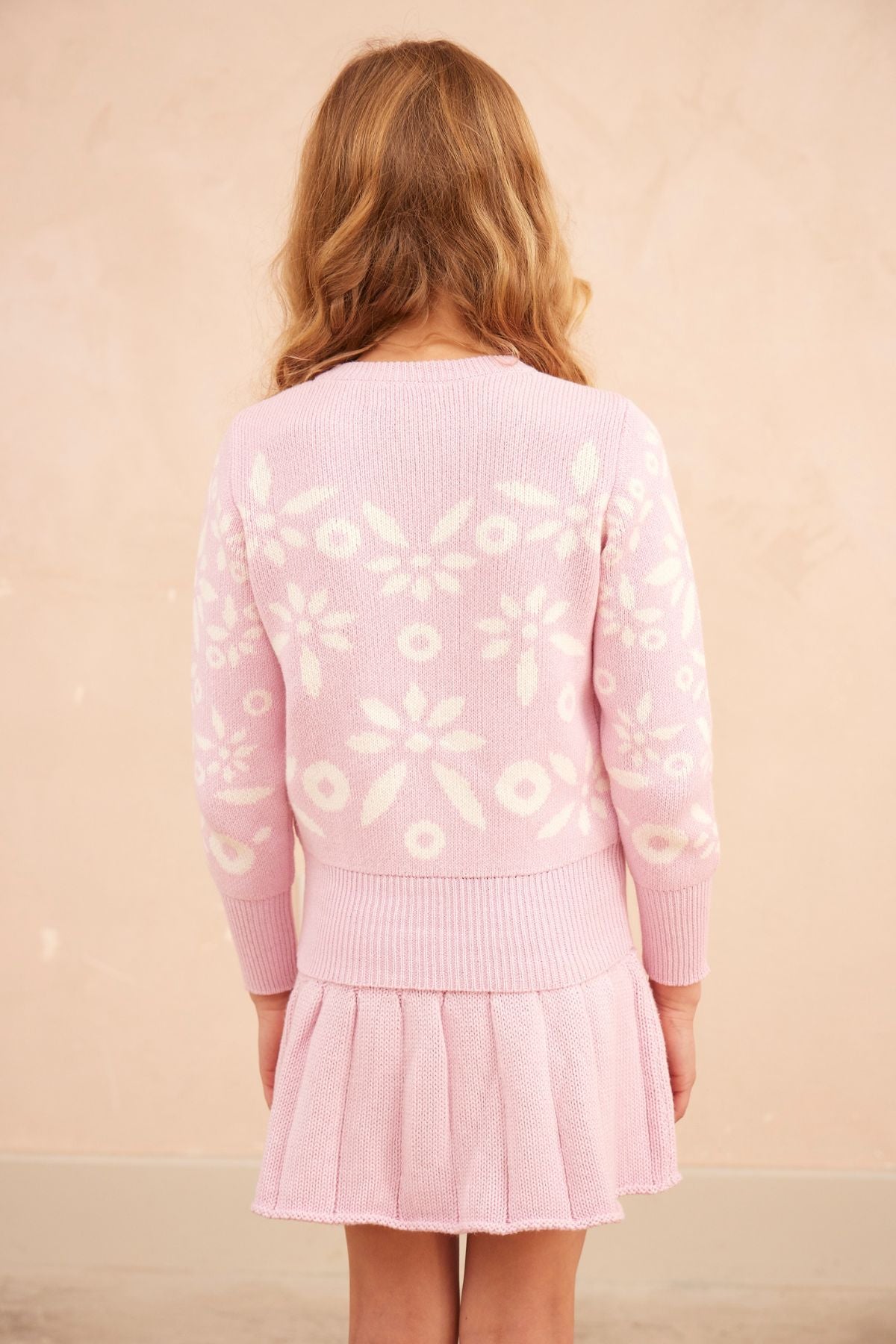 Snowflake Blossom Jumper in organic cotton & cashmere – back view