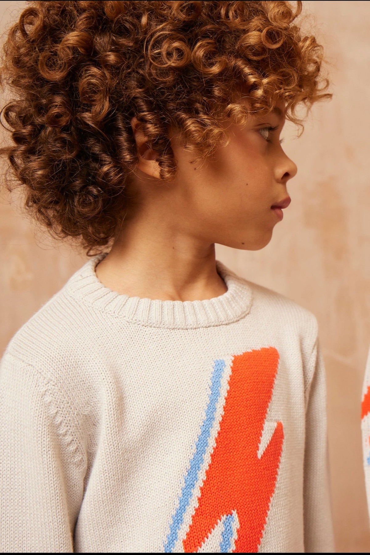 Lightning Bolt Jumper | Chalk