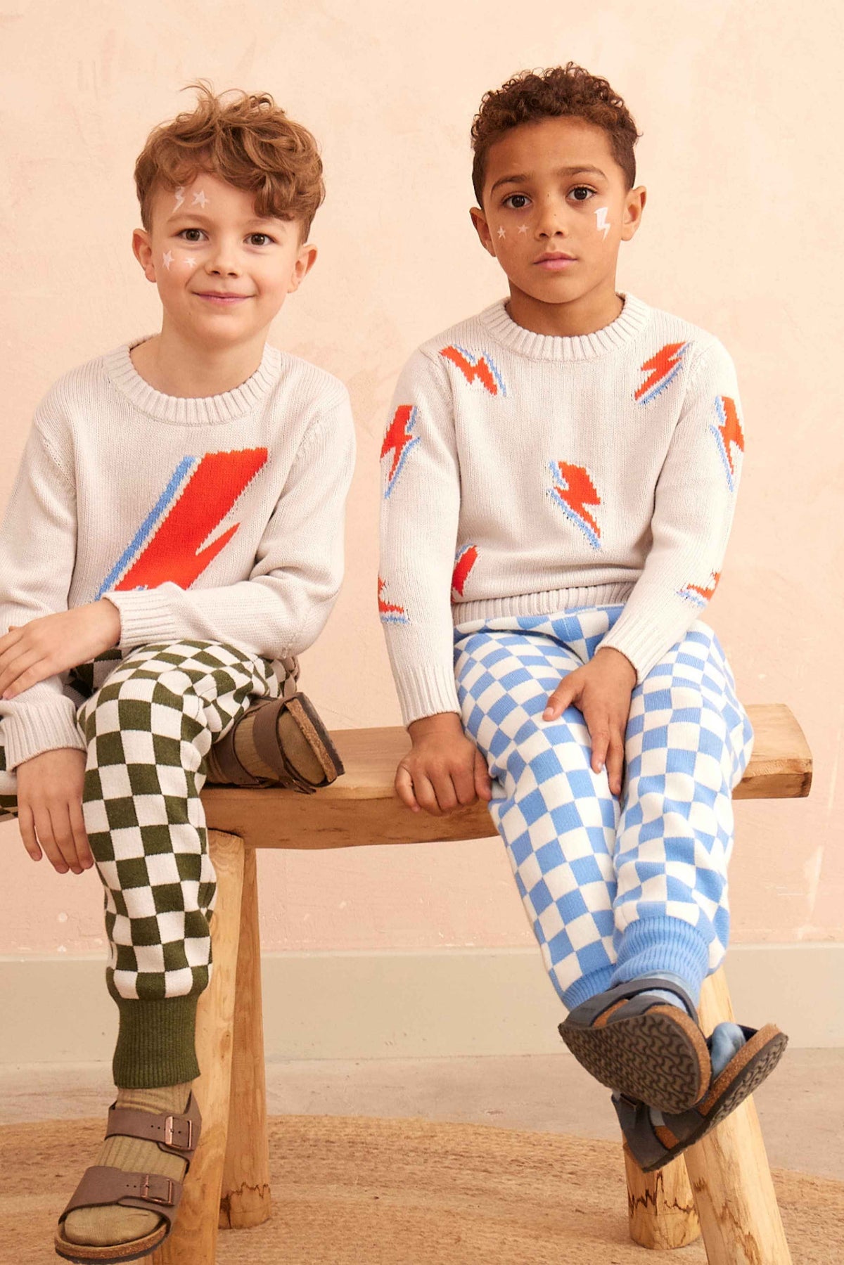 Lightning Bolt Jumper | Chalk