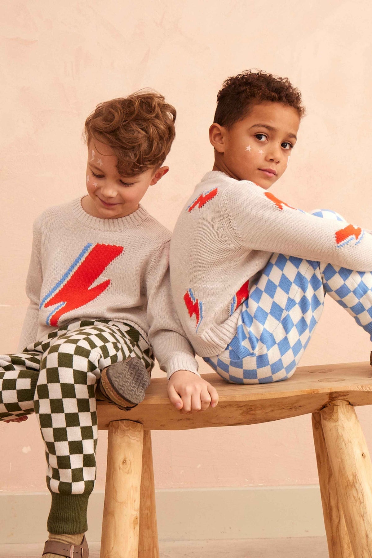 Lightning Bolt Jumper | Chalk