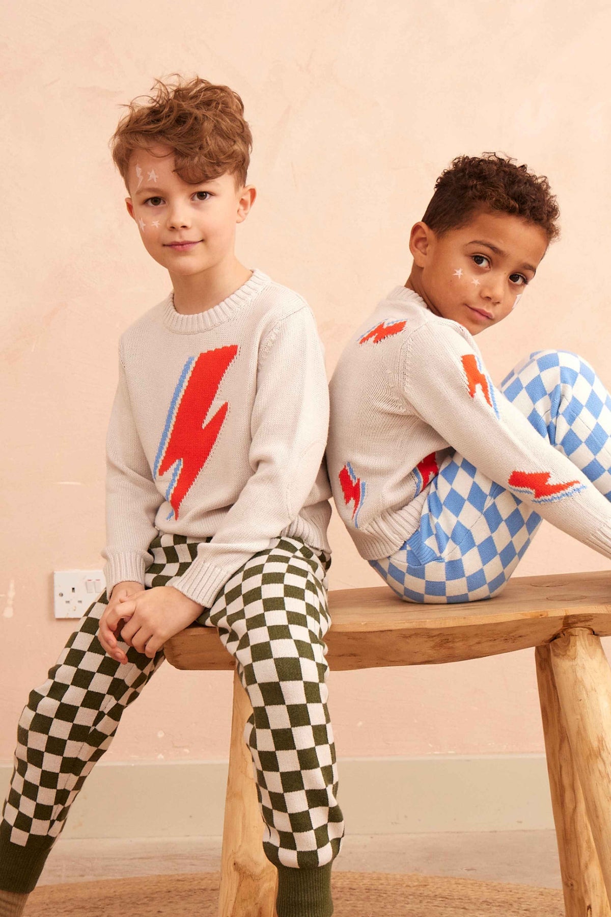 Lightning Bolt Jumper | Chalk