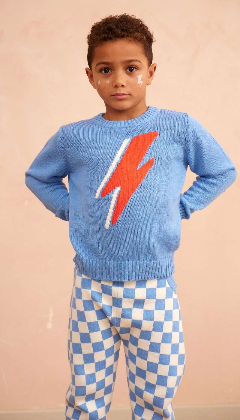 Lightning Bolt Jumper | Azure
