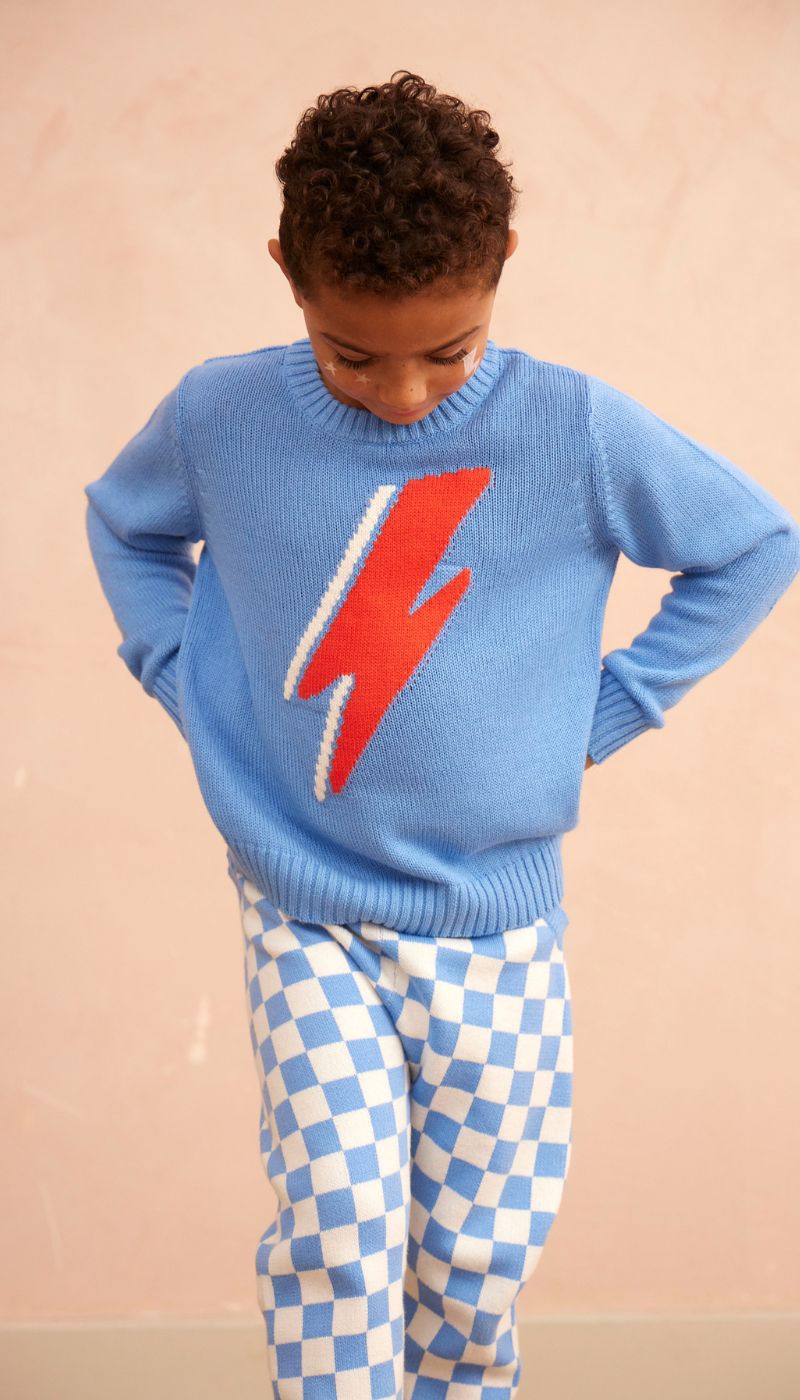 Lightning Bolt Jumper | Azure