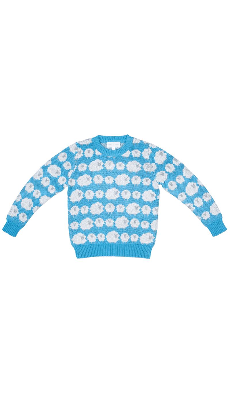 Flock of Sheep Jumper | Iceland Blue