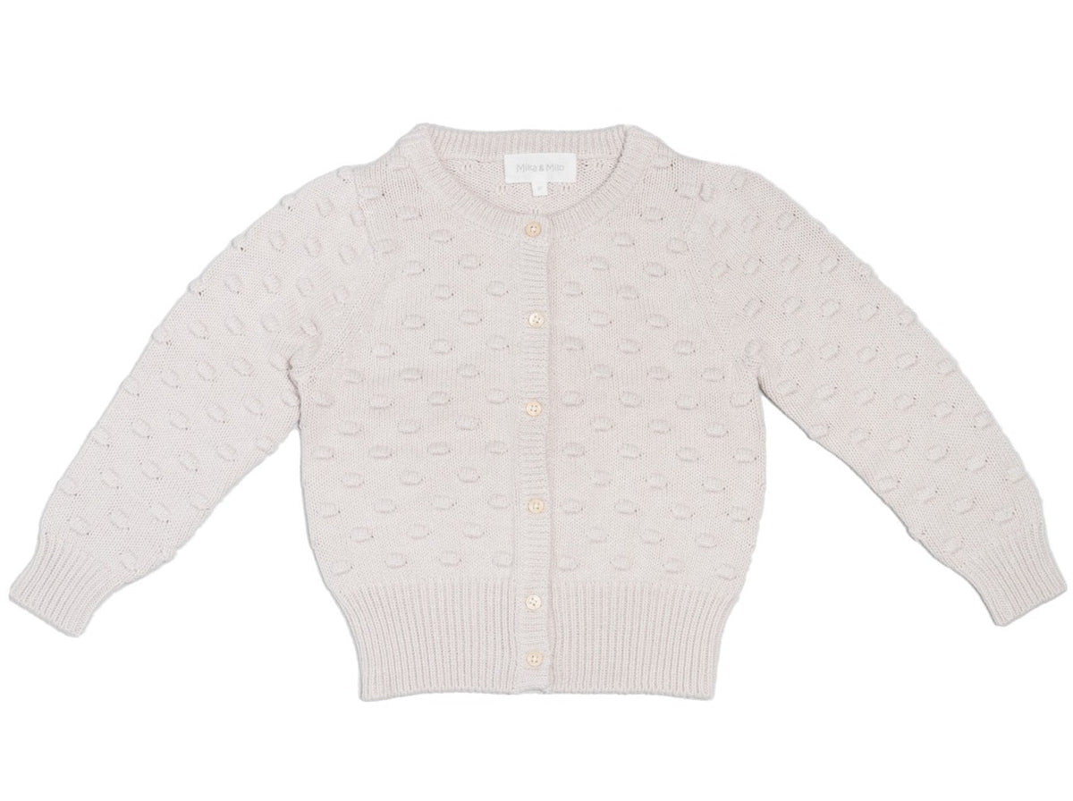 Baby Popcorn Cardigan, organic cotton and cashmere