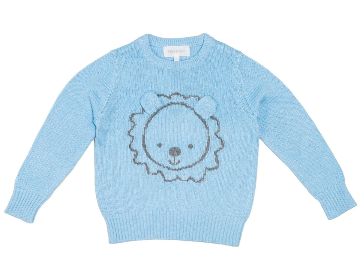 cute baby organic cotton lion sweater