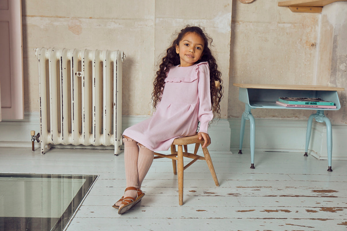 Ruffled Bib Dress| cashmere/ merino