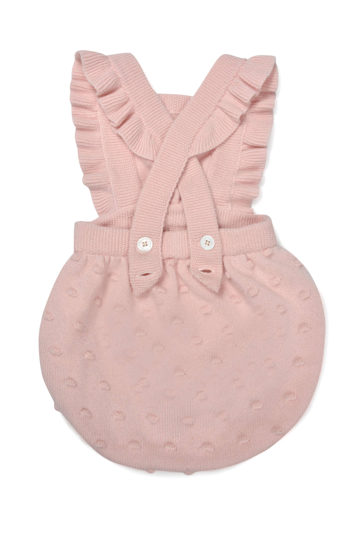 Ruffled Popcorn Romper | cashmere/ merino