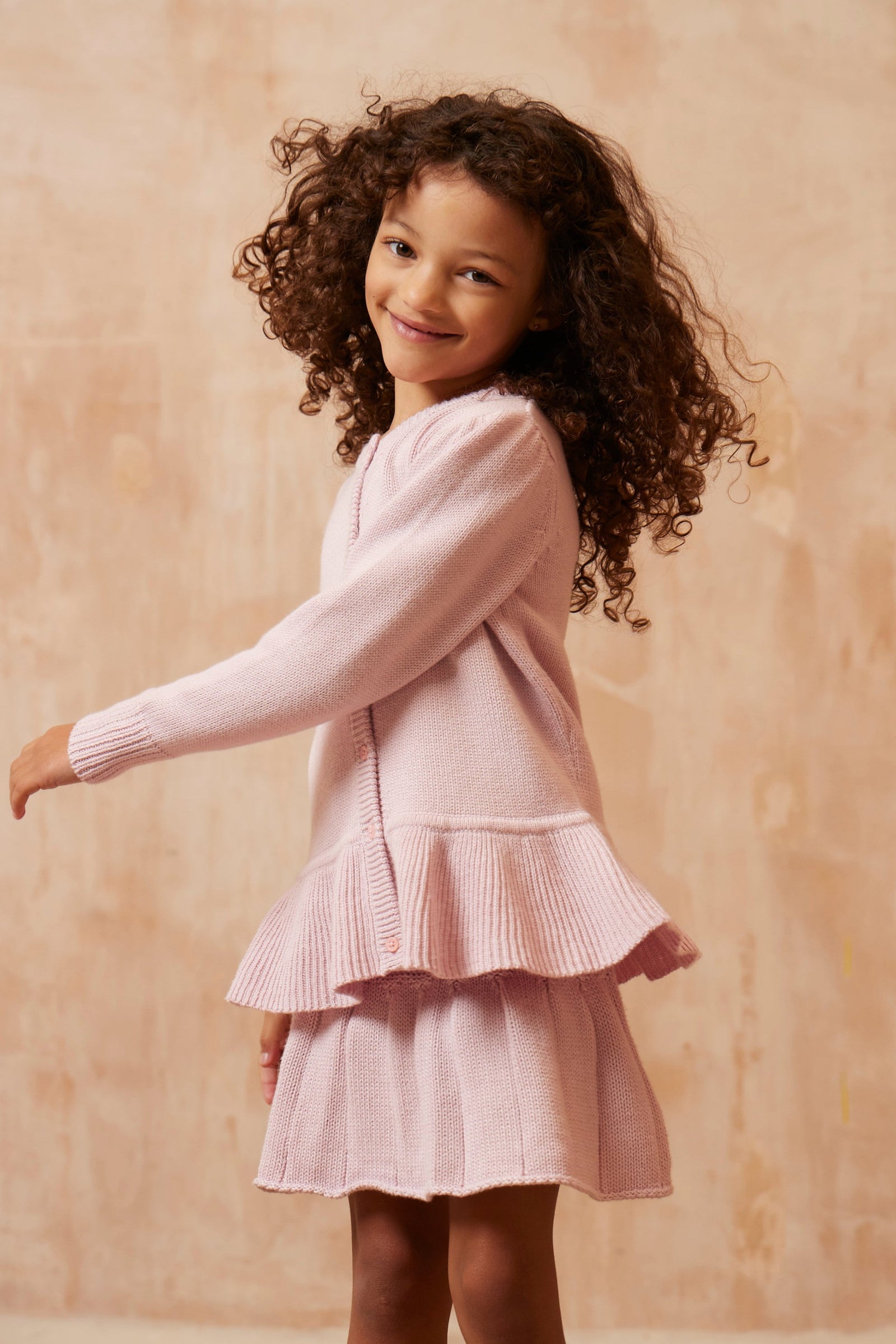 MIKA & MILO Ruffled Hem Jacket | Lilac - - organic cotton cashmere