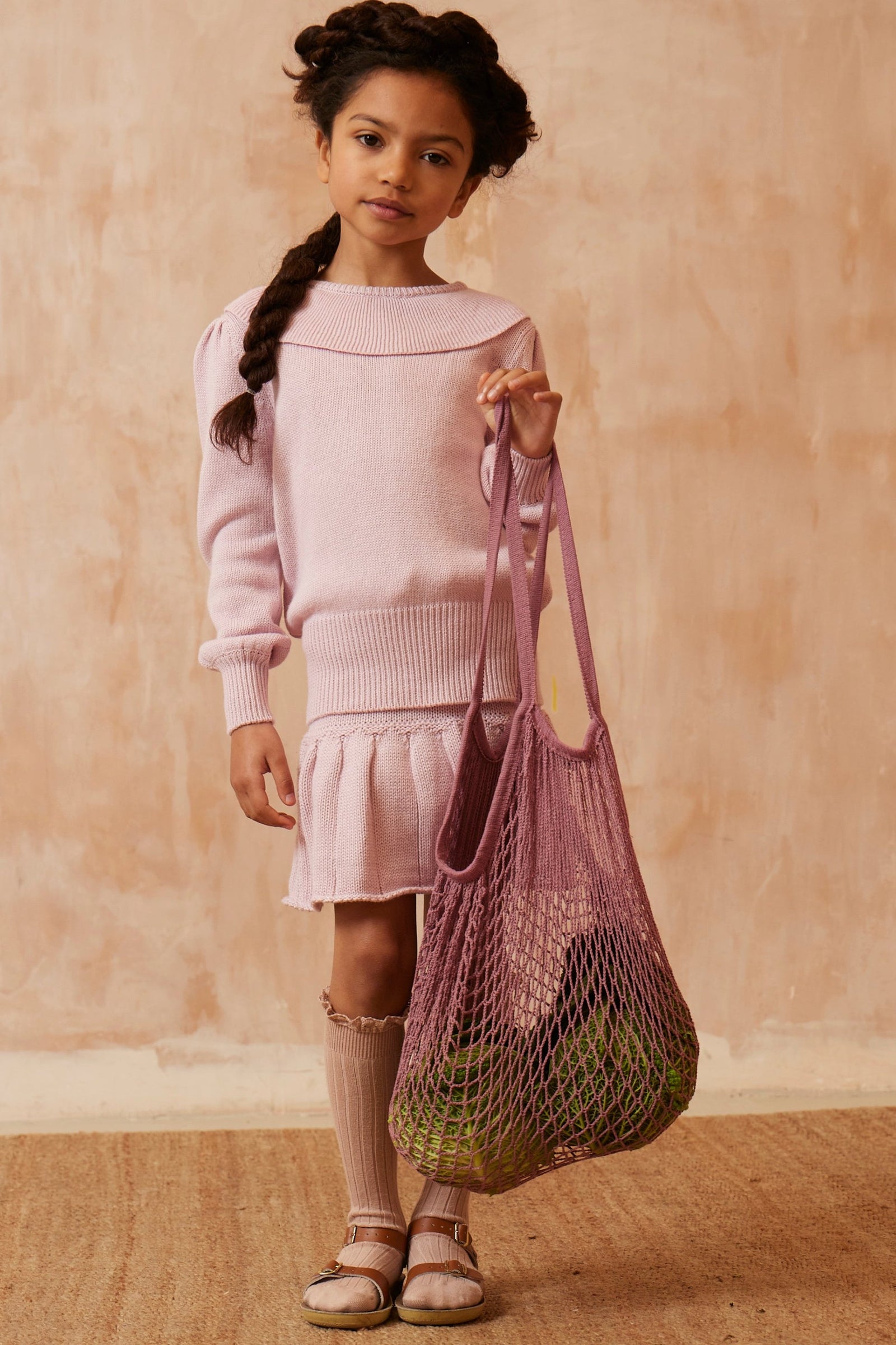 MIKA & MILO Classic Collared Jumper | Lilac - - organic cotton cashmere
