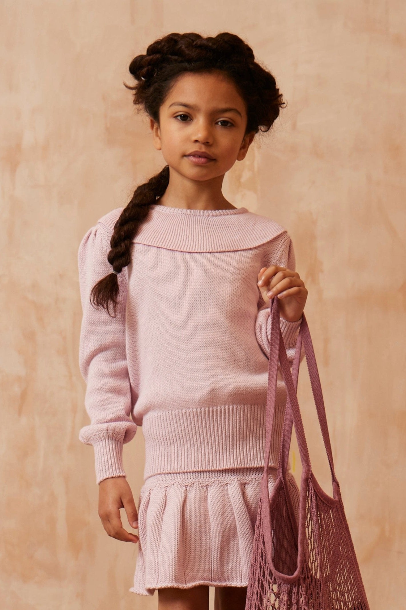 MIKA & MILO Classic Collared Jumper | Lilac - - organic cotton cashmere
