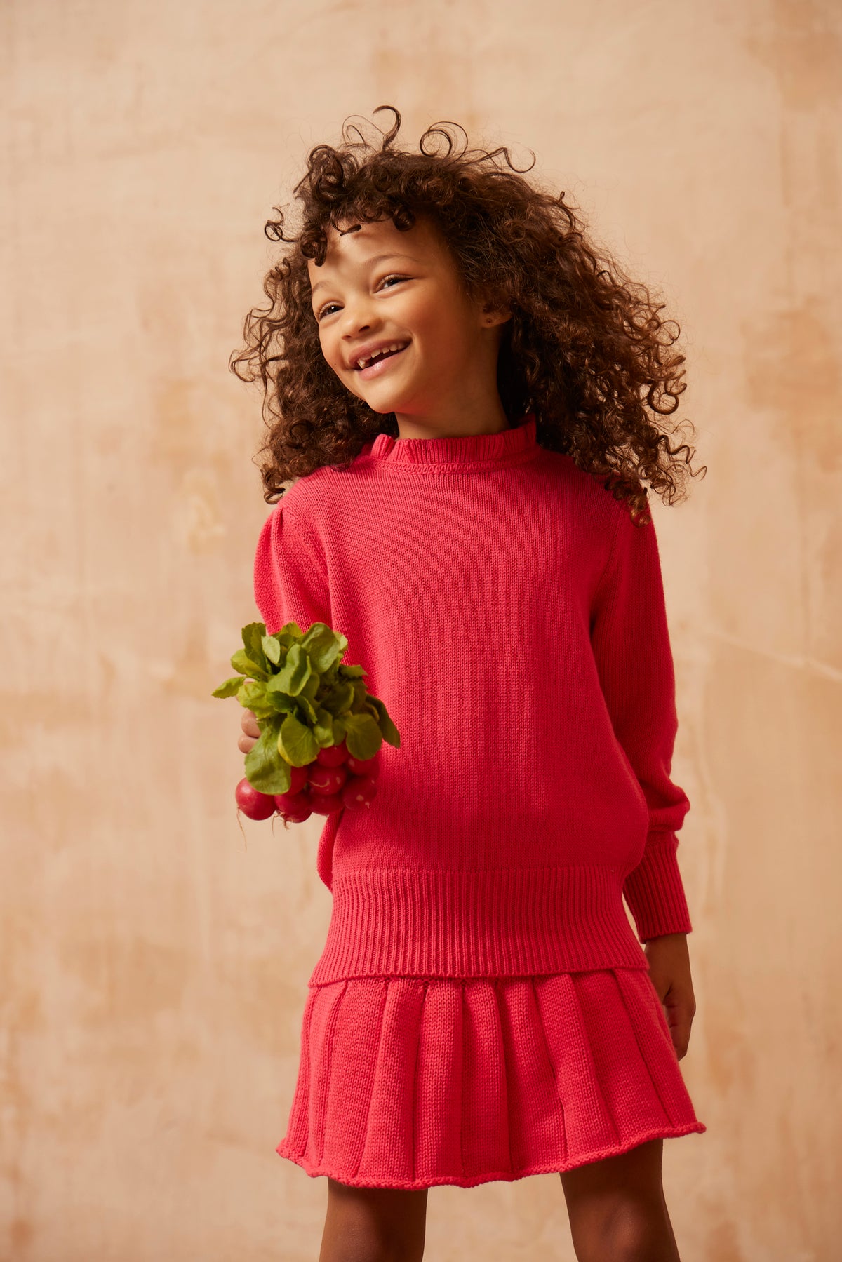 AW24 Ruffled Jumper | Raspberry