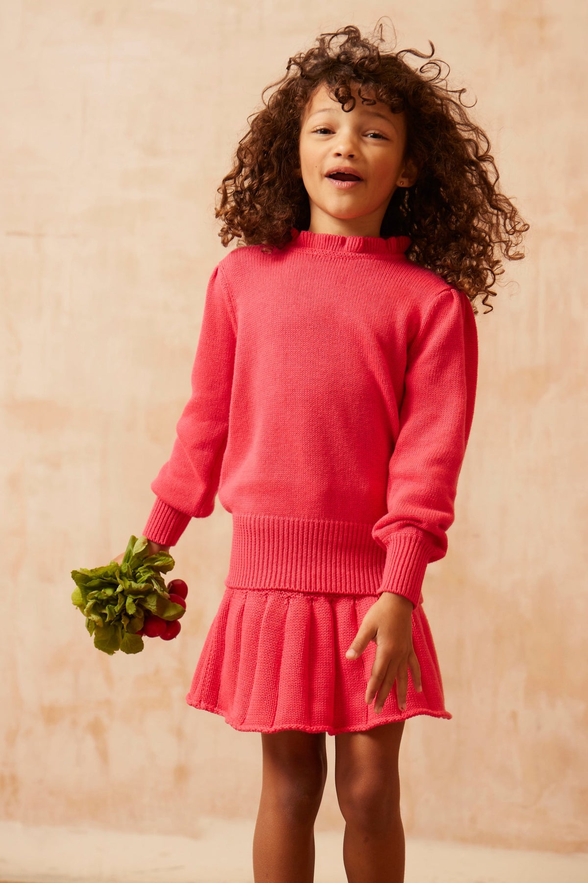 cute girls organic cotton knitted tennis skirt