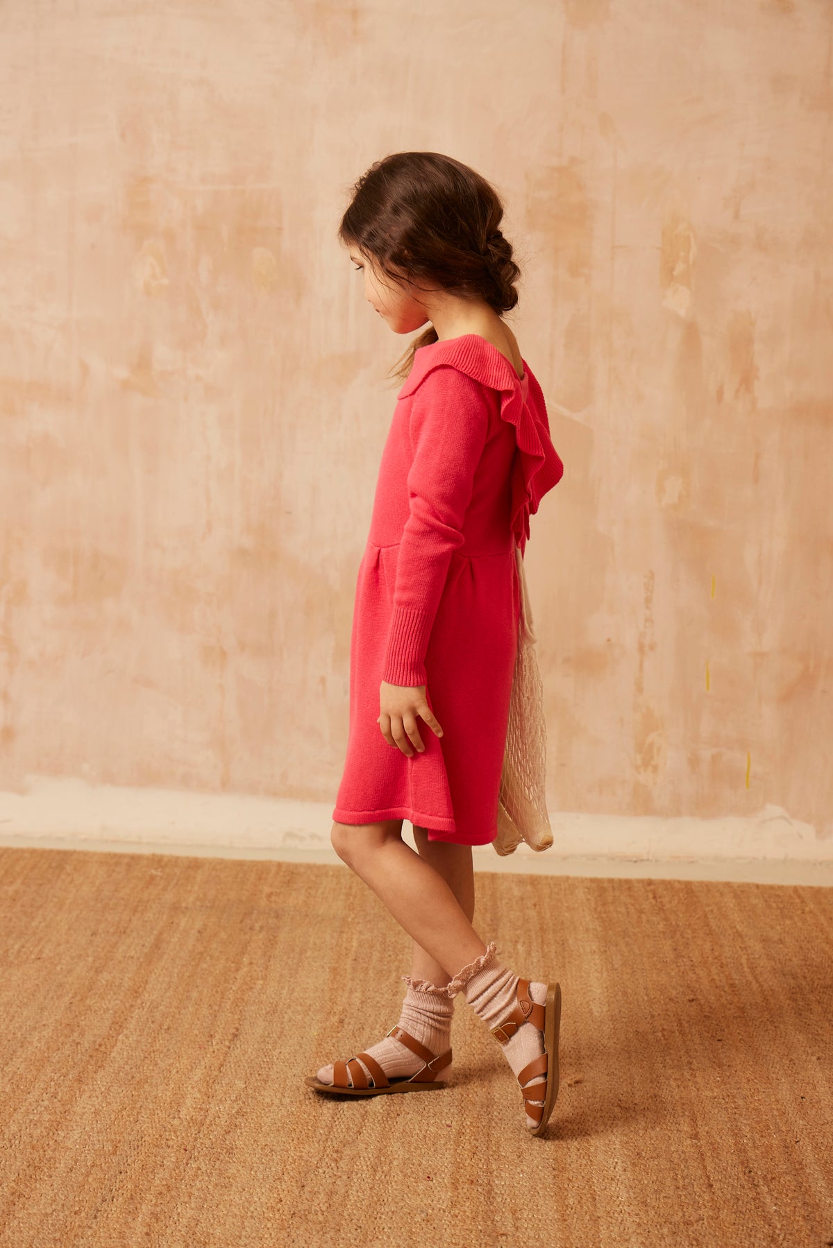 Ruffled Dress | Raspberry