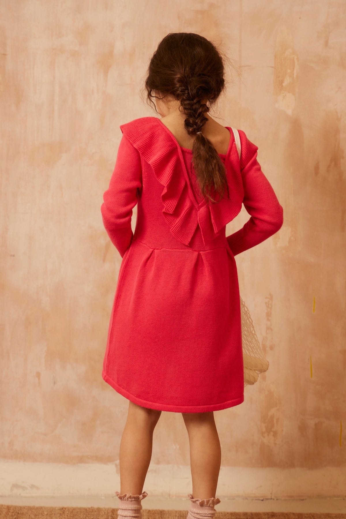 Ruffled Dress | Raspberry