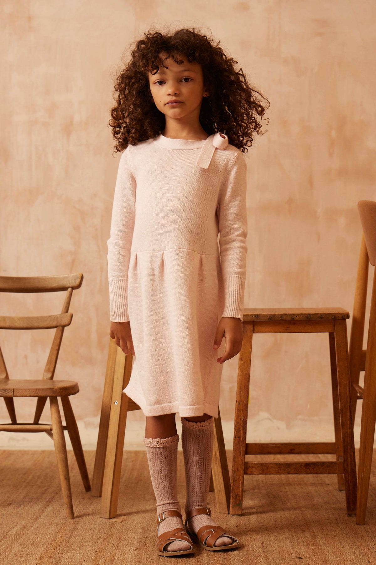 AW24 Ribbon Neck Dress | Blush