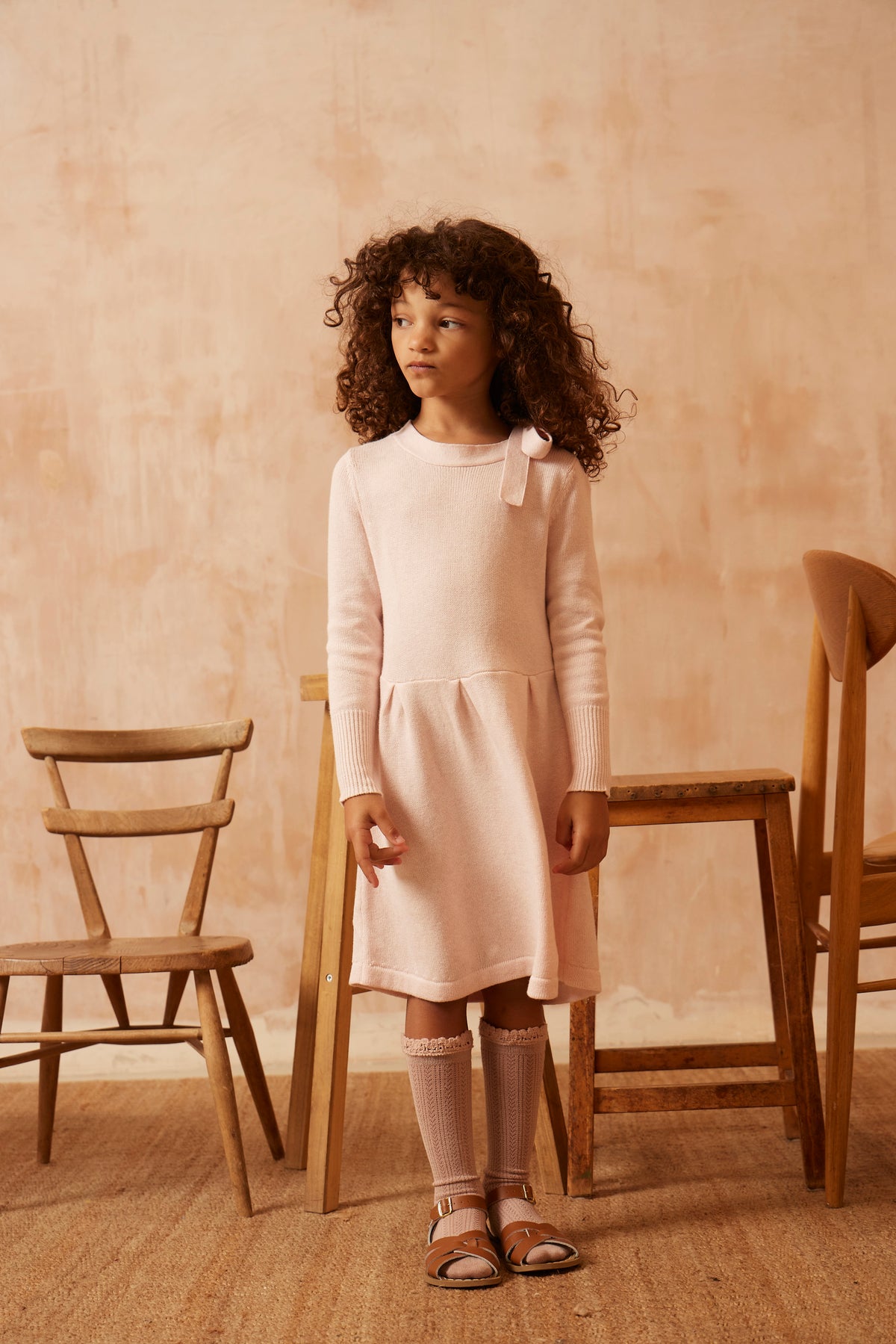 AW24 Ribbon Neck Dress | Blush