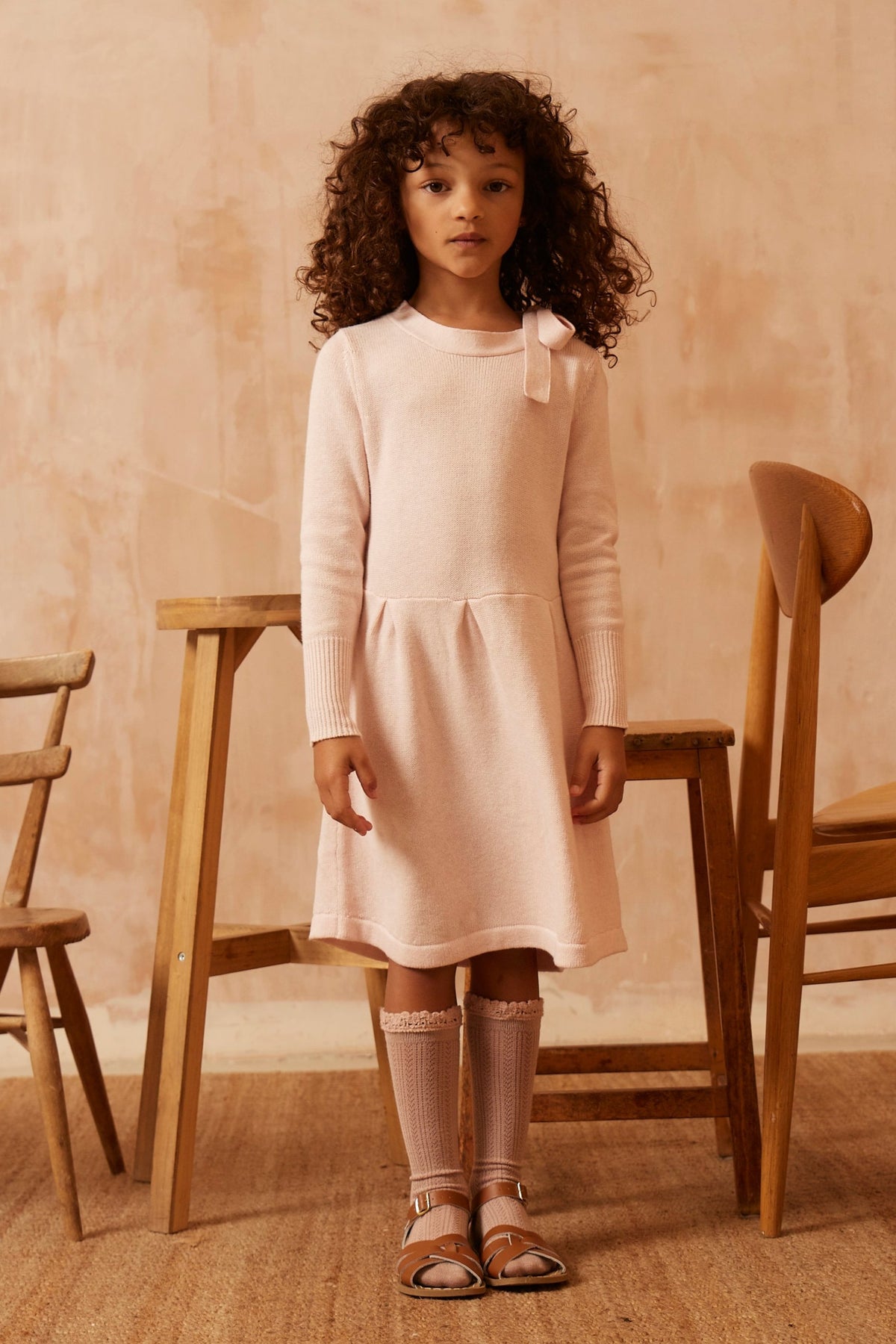 AW24 Ribbon Neck Dress | Blush