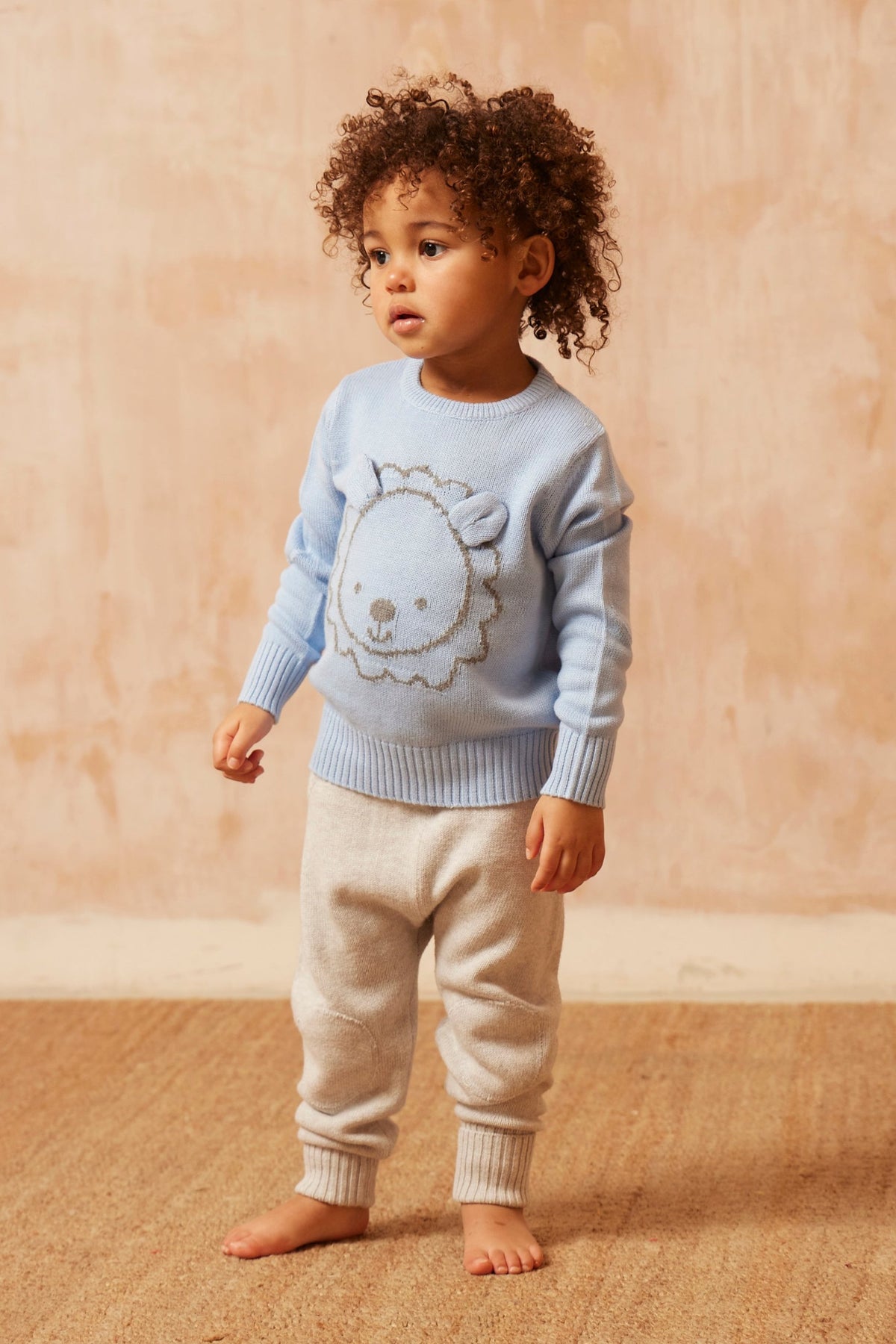 cute baby organic cotton lion sweater