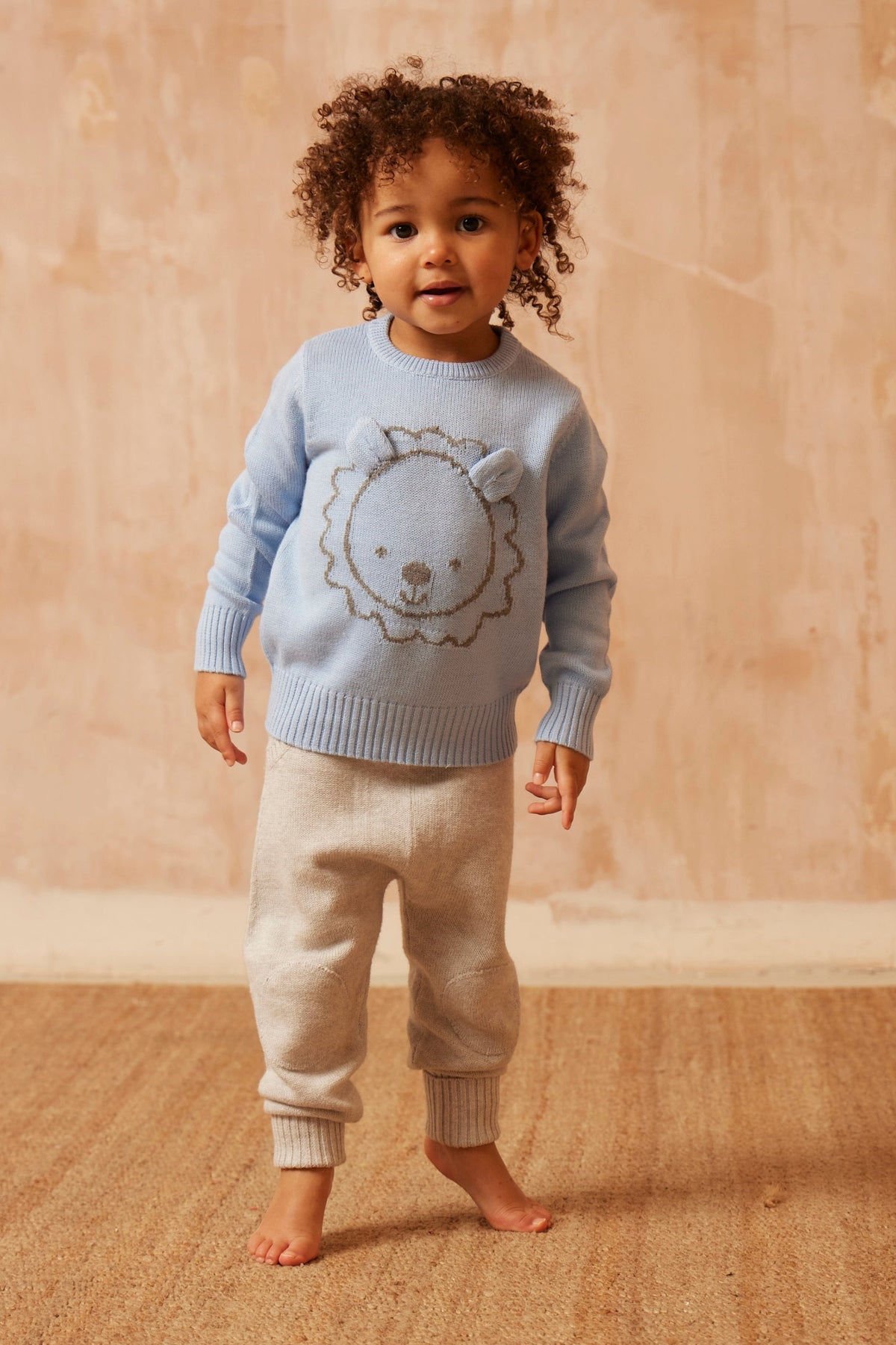 cute baby organic cotton lion sweater