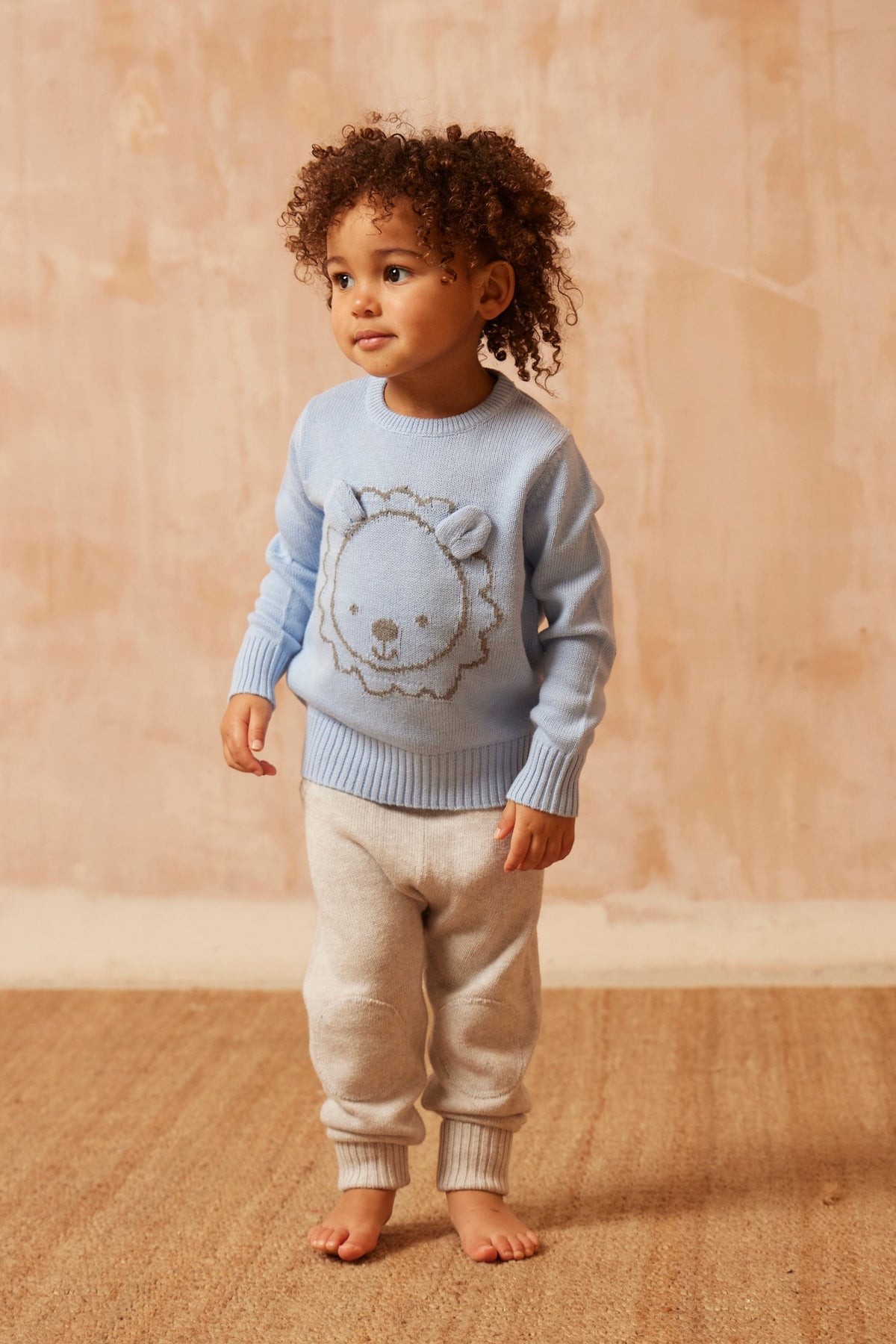 cute baby organic cotton lion sweater