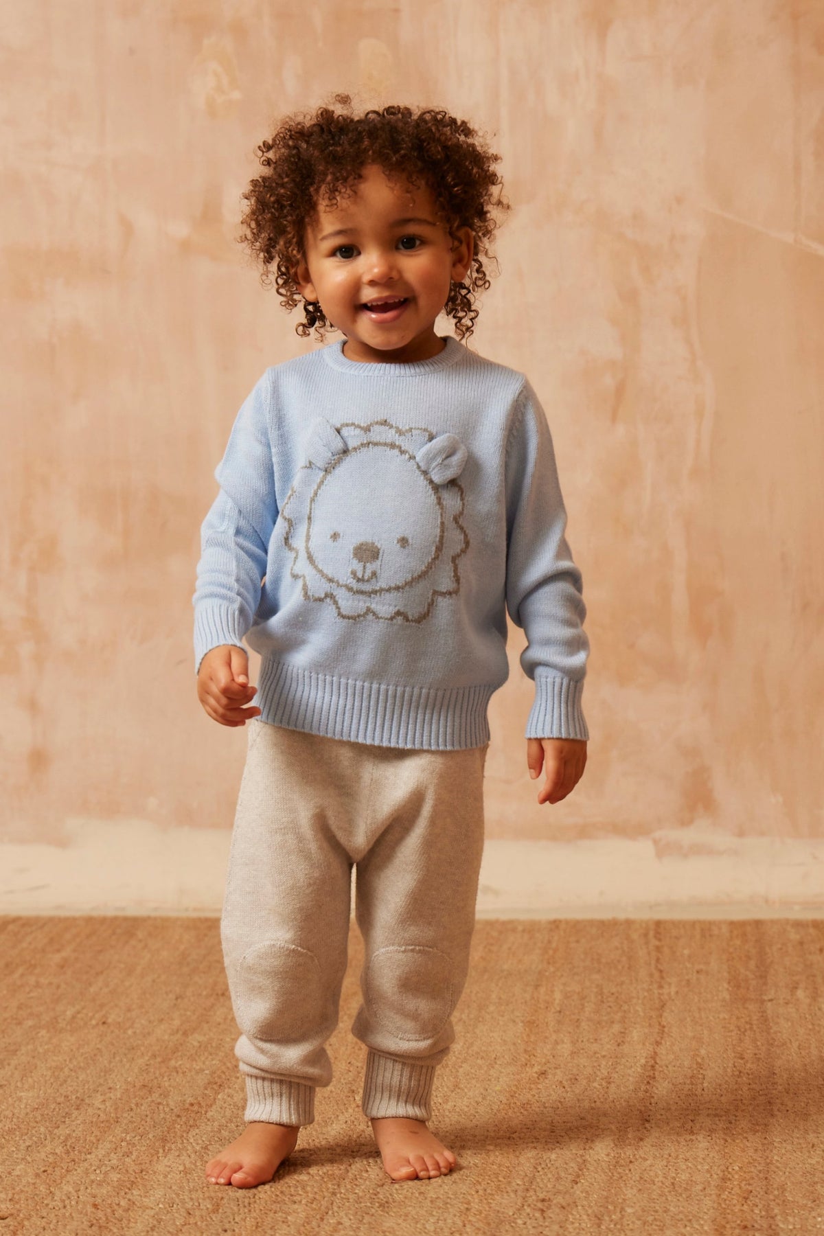 cute baby organic cotton lion sweater