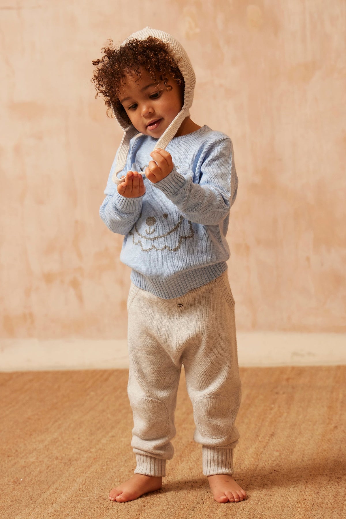 cute baby organic cotton lion sweater