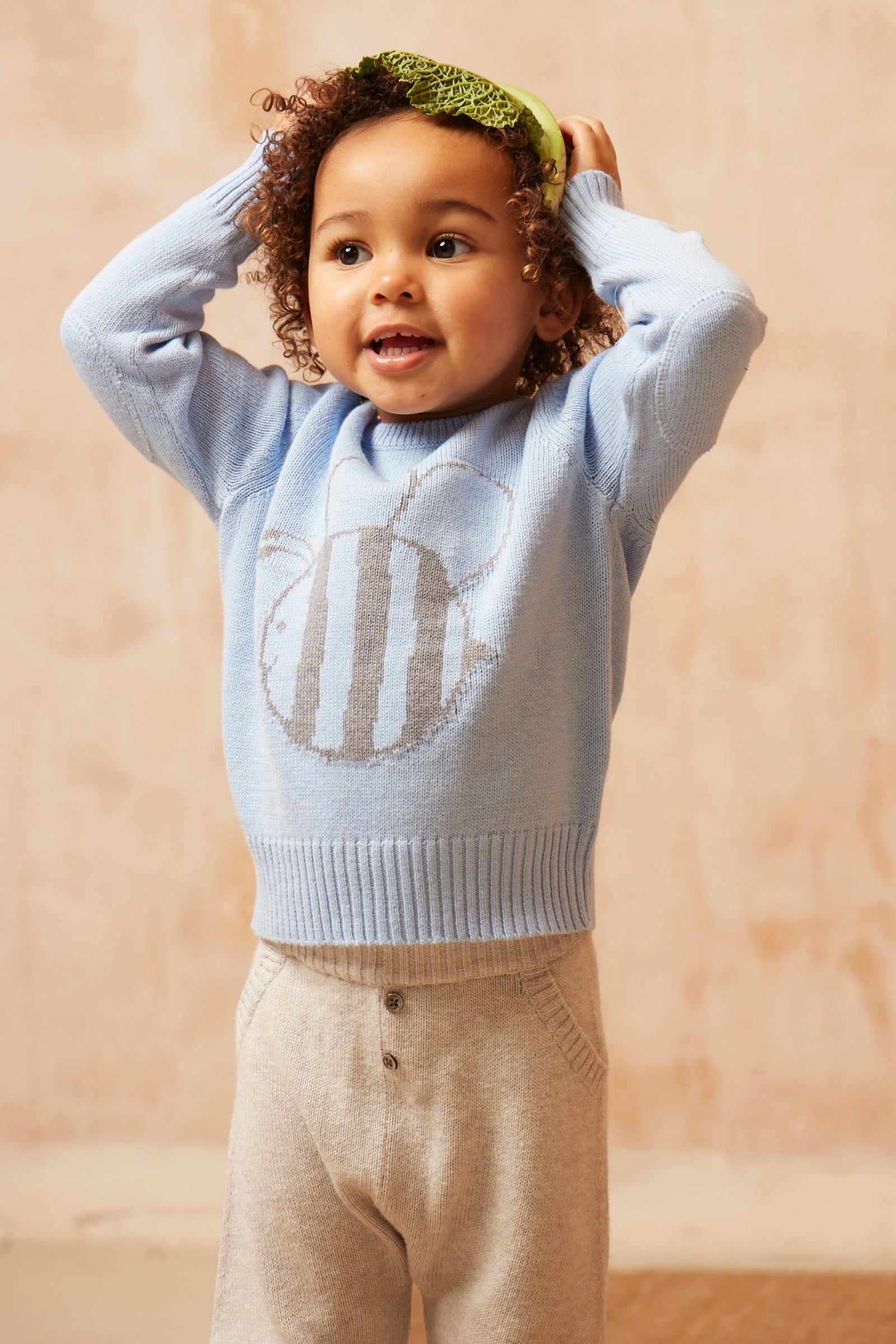 MIKA & MILO Baby Pants with Knee Pads | Grey - - organic cotton cashmere