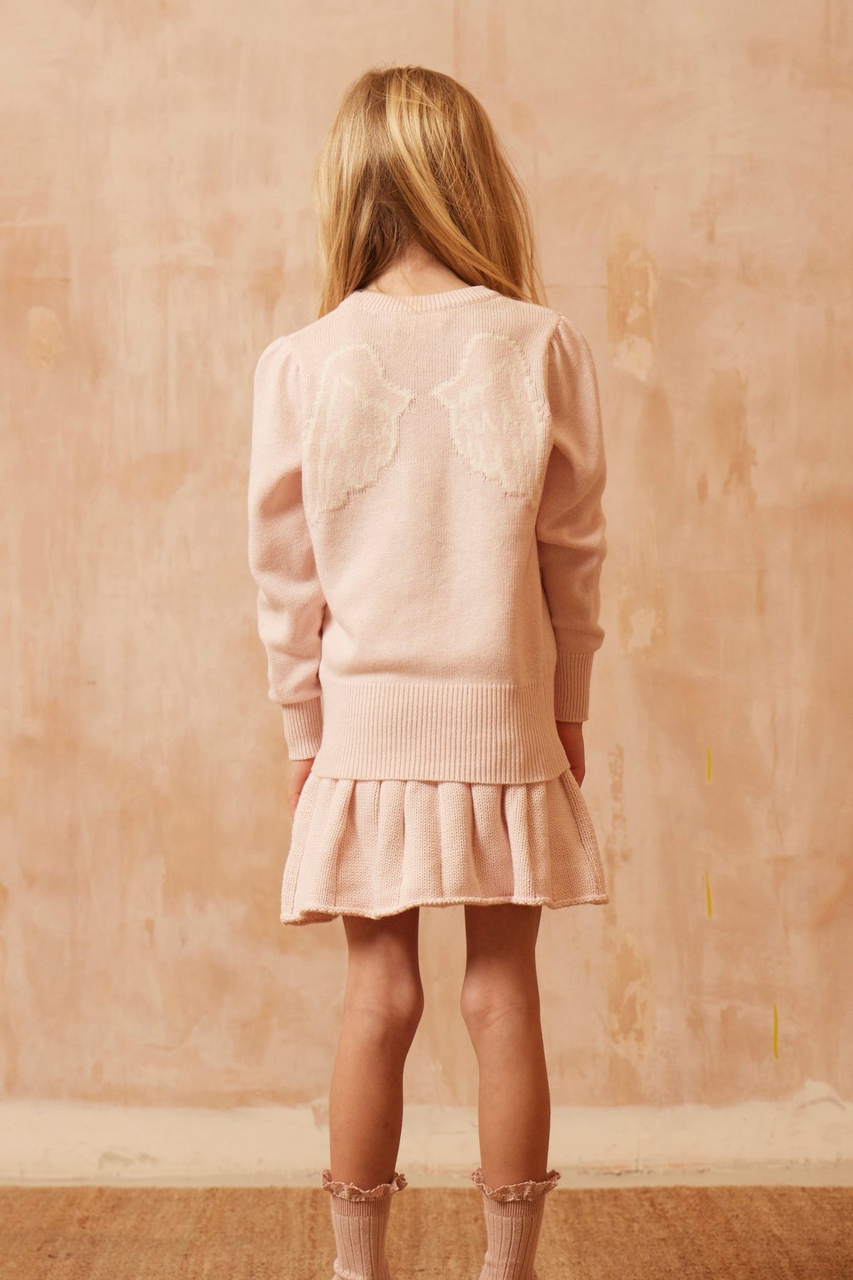 cute girls organic cotton angel sweater