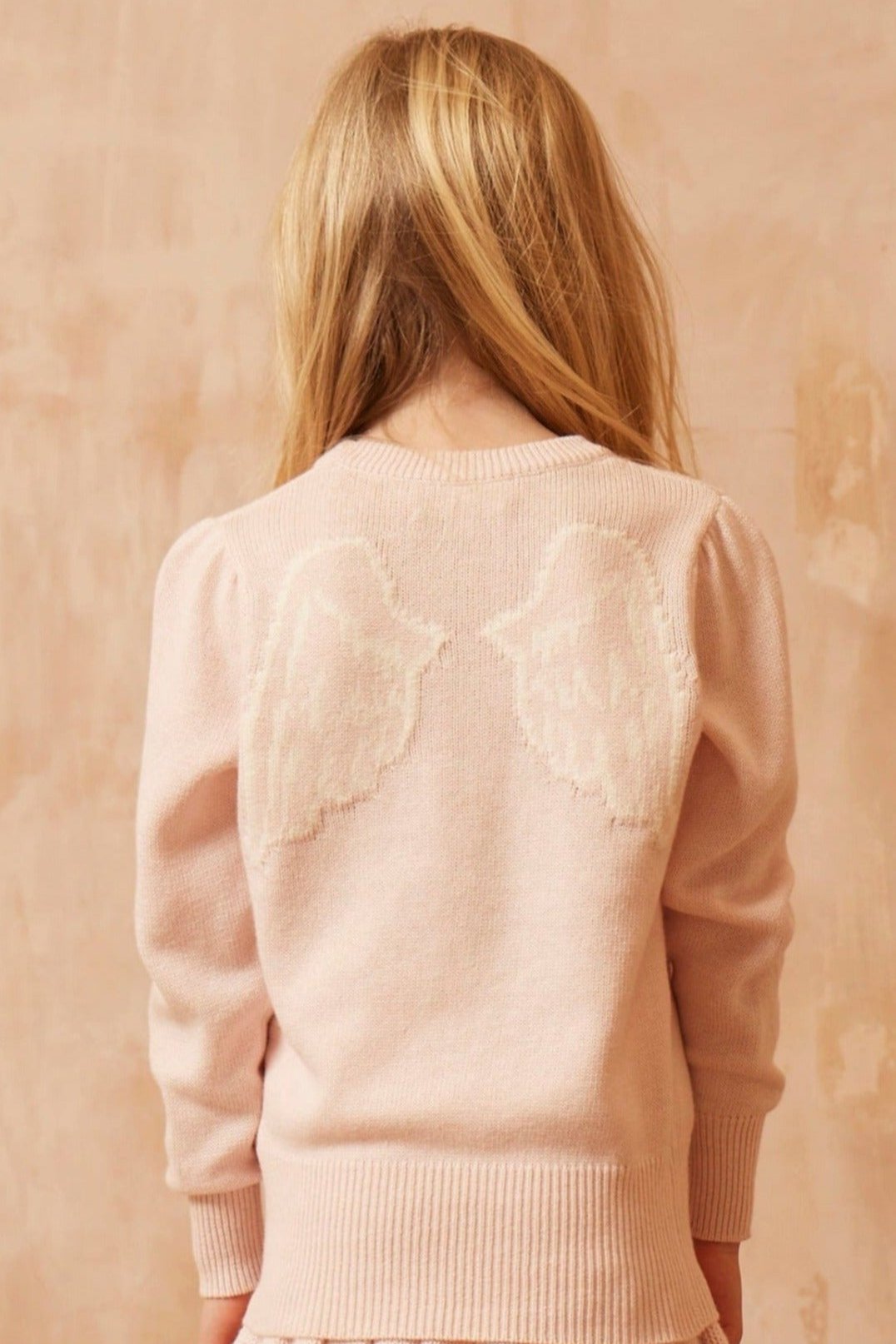 cute girls organic cotton angel sweater