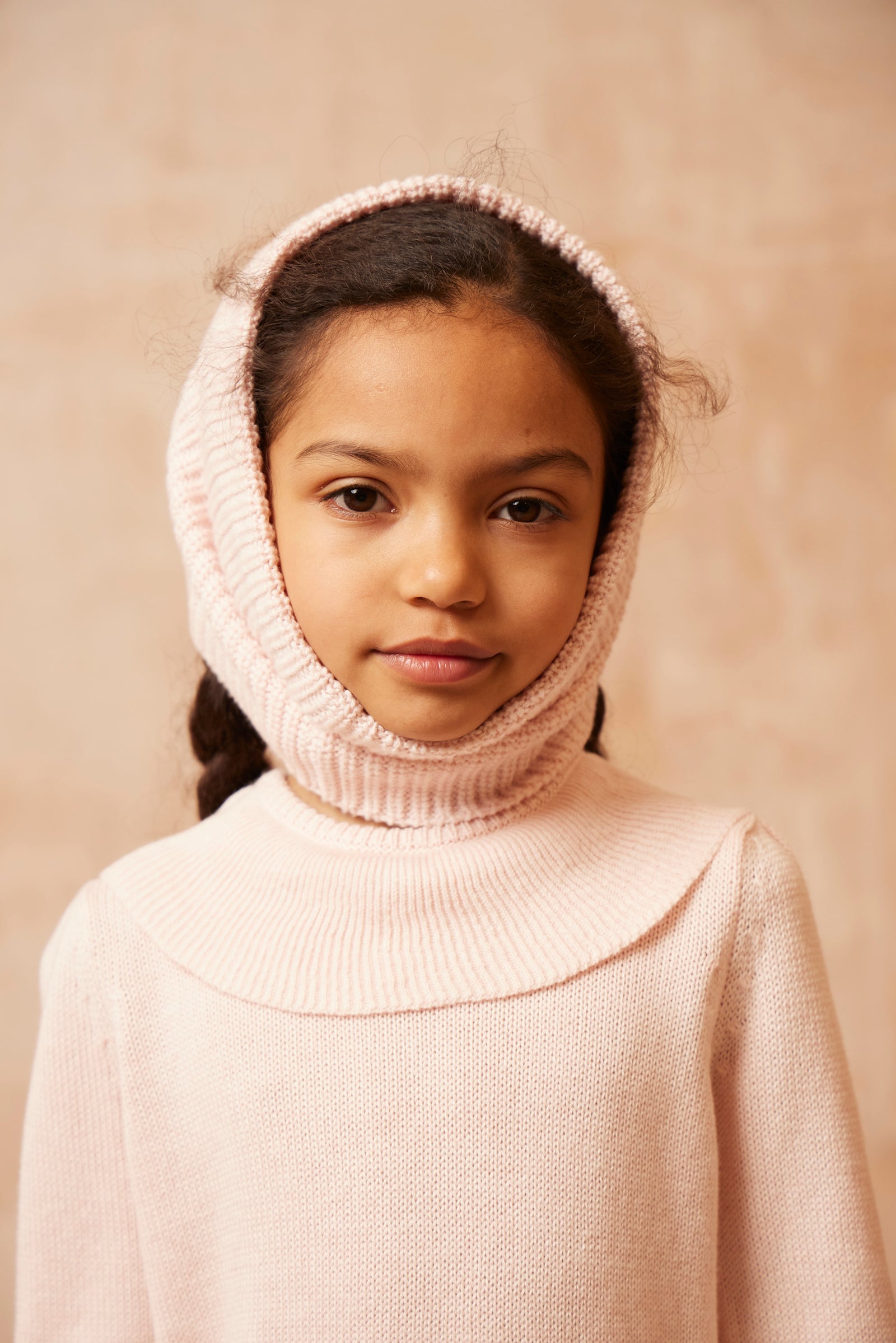MIKA & MILO Classic Collared Jumper | Blush - - organic cotton cashmere