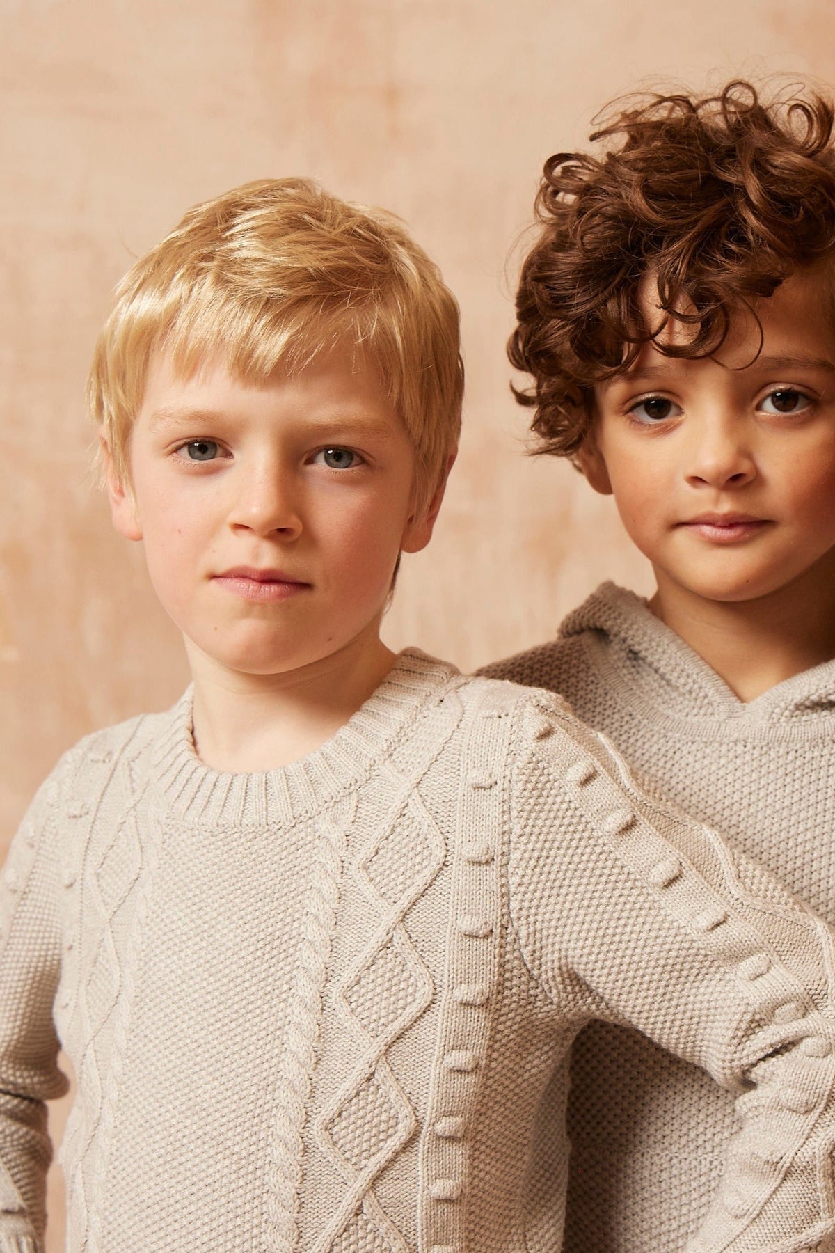 cute boys organic cotton cable popcorn knit sweater